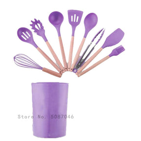 Conjunto de Utensílios em Silicone - 12 Peças