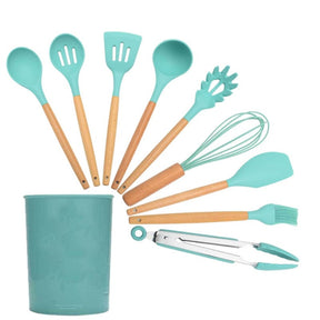 Conjunto de Utensílios em Silicone - 12 Peças