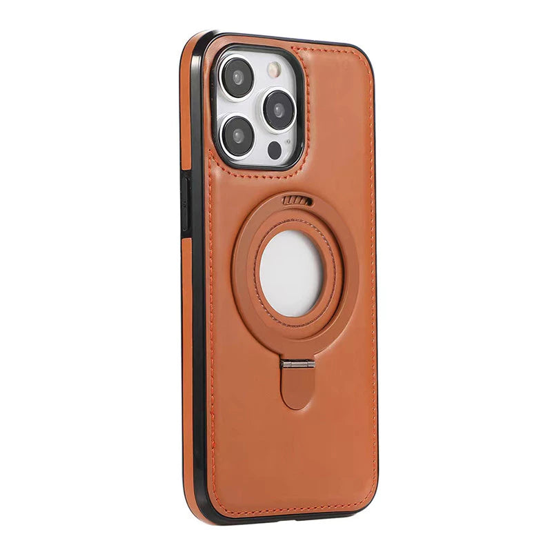 Capinha de Couro Magnética para Iphone - Suporte Embutido