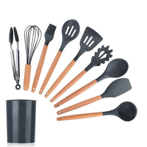 Conjunto de Utensílios em Silicone - 12 Peças